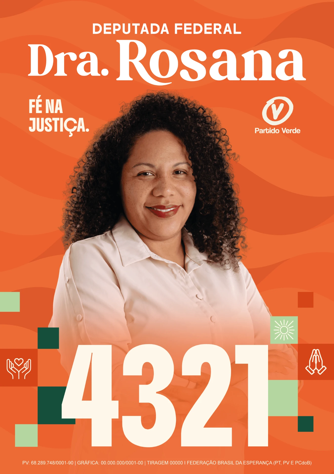 Material de campanha Dra. Rosana 4321, frente